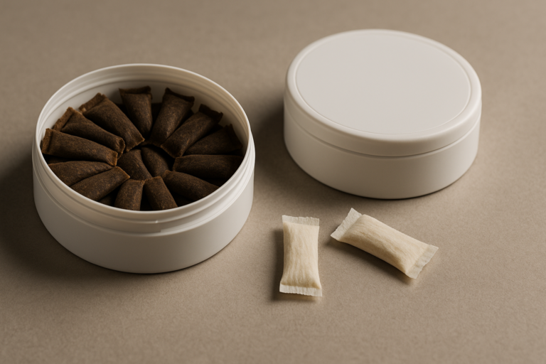 Tabakhaltiger Snus und Nikotinbeutel im Vergleich