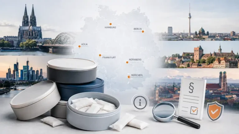 Snus & Nikotinbeutel in deutschen Städten: Rechtslage & Verfügbarkeit